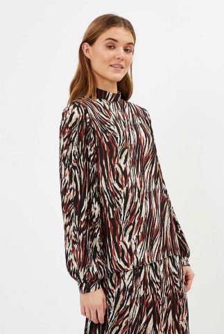 blouse met gekleurde grafische print  thoraline 9058