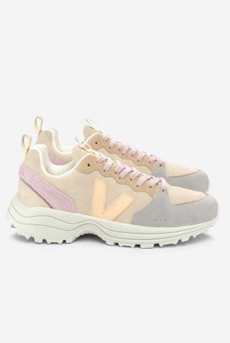 pastel kleurige suede sneakers almond peach multico vc0303213