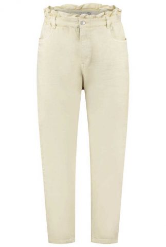 off white high rise broek met ruches details ruby w21.17.2602
