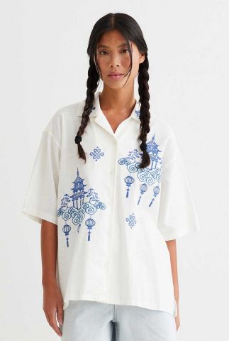 blouse WBBanks Tempel Shirt off white XS
