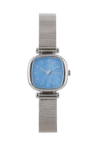 zilverkleurig horloge moneypenny royale silver light blue kom-w1246